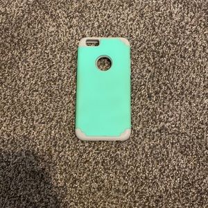 Anti-scratch, mint, green and gray iPhone case